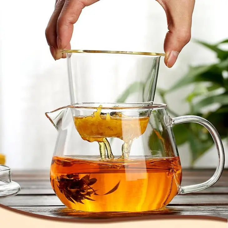 Glass Teapot with Infuser and Lid 16 oz l The Grateful Tea Co