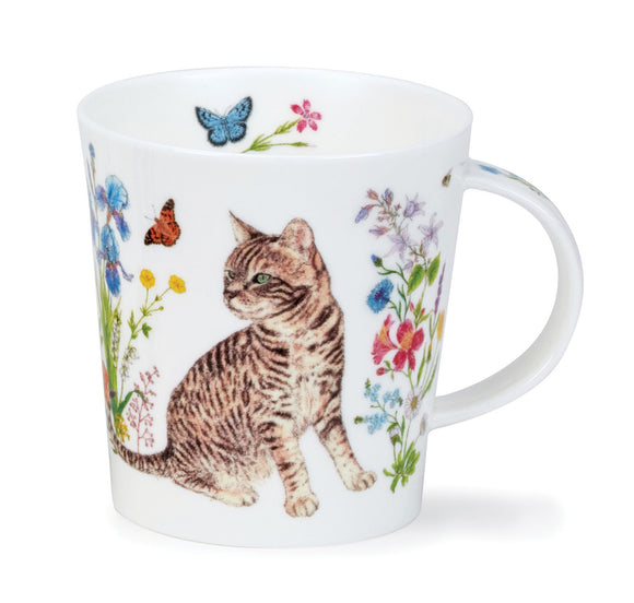 Dunoon Lomond Floral Cats Tabby Mug