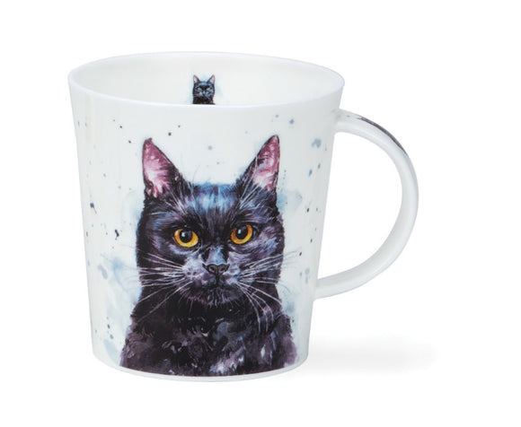 Dunoon Lomond Pawtraits Black Cat Mug