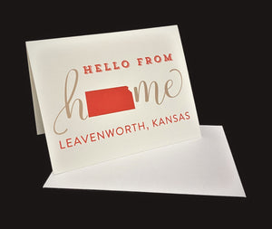 "Hello From Leavenworth, Kansas" Notecard Set