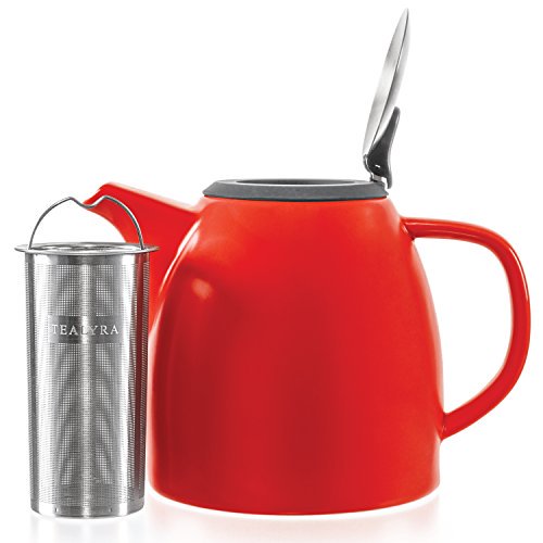 Tealyra Drago Red Teapot with Infuser (37 oz.)