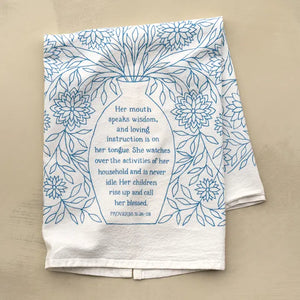 "Call Her Blest" Hymn Tea Towel