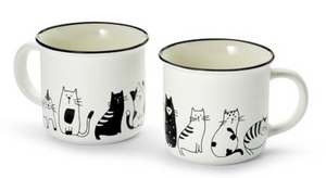 Buzz Black & White Cat Mug