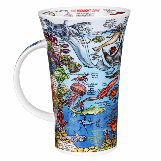 Dunoon fine bone China beker Glencoe BIKE ANATOMY inhoud 0,5L racefiets