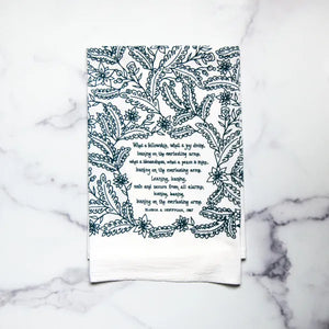 "Leaning on the Everlasting Arms" Hymn Tea Towel