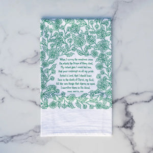 "When I Survey the Wondrous Cross" Hymn Tea Towel