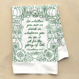 "For the Glory of God" Hymn Tea Towel