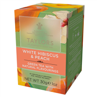 Taylors White Hibiscus & Peach