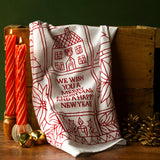 "We Wish You a Merry Christmas" Christmas Tea Towel
