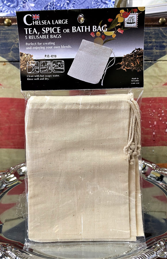 Chelsea Large Reusable Tea Bags – Queen's Pantry Teas