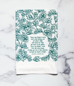 "This is My Father's World" Hymn Tea Towel