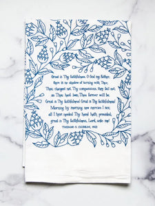 "Great is Thy Faithfulness" Hymn Tea Towel