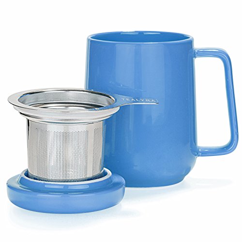 Peak Blue Tea Mug & Infuser